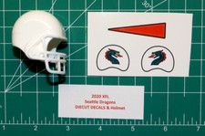 2020 XFL Seattle Dragons *DIECUT DECALS* for OPI Football Gumball Helmets *NEW*