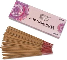 Raajsee Japanese Rose Incense Sticks 100 Gm Pack-100% Pure Organic Natural Hand