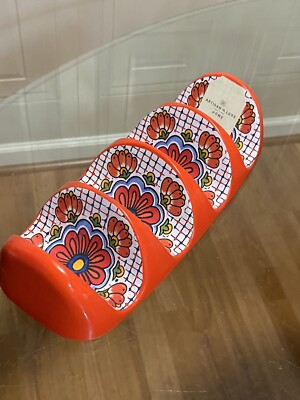 Brand New Taco Serving Tray Tortilla Holder Artisan De Luxe Melamine  New