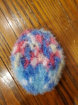 Homemade eco-friendly dishwashing sponge.