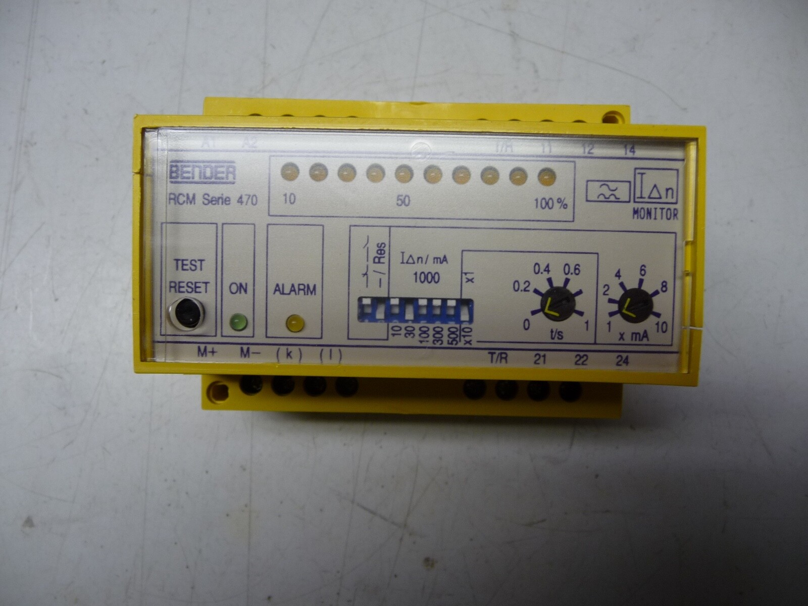Bender #RCM470LY-13, Residual Current Monitor (Ground Fault Monitor) New