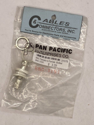 BNC Straight Female Dual Crimp Connector - BNC-3191 - LOT OF 8 