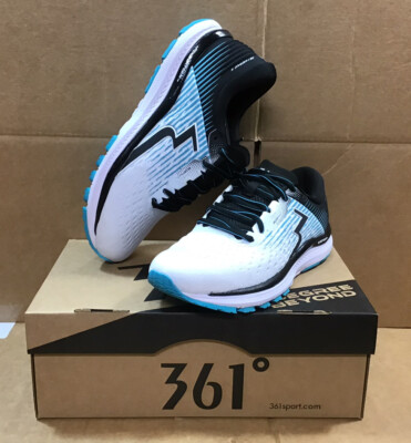 361 Women's Meraki 4 White/Scuba Blue Running Shoes