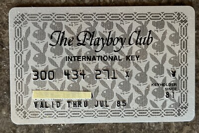 Vintage THE PLAYBOY CLUB INTERNATIONAL KEY CARD Member Since 1981