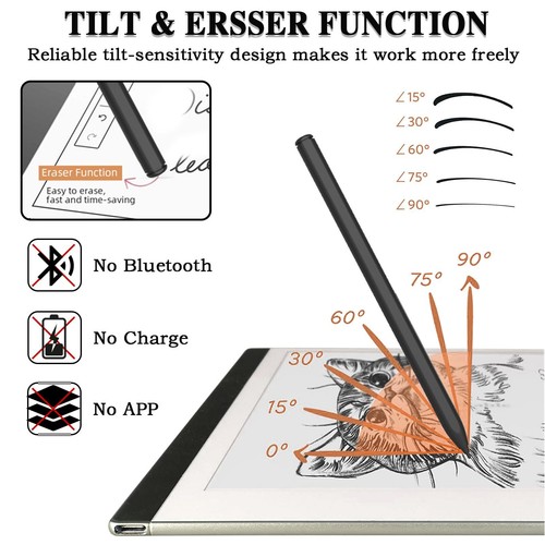 EMR 4096 Stylo avec Gomme Remarkable 2 stylos avec Clip Crayon et 5 Pointes S... - Photo 3/7