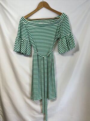 HOT Striped Dresses Donna Morgan Off The Shoulder Dress