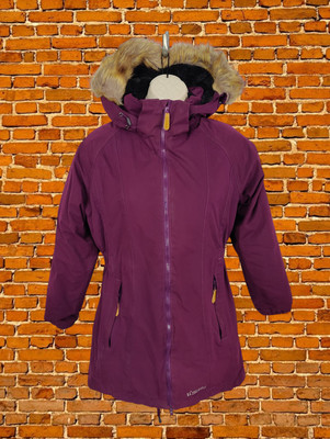 TRESPASS PURPLE XSMALL PARKA COAT WOMENS FAUX FUR HOODED TRES-SHIELD TP50 JACKET