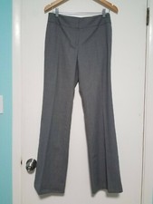 CLASSIQUES ENTIER Women  s Dressy Pants Flat Front Grey Suit Pants Size 6