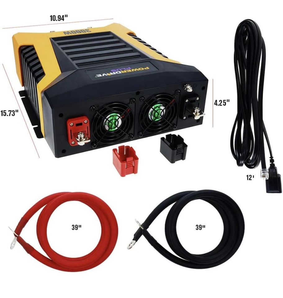 Inversor de potencia PowerDrive PWD3000P 3000 vatios - Bluetooth - Devoluciones en tienda Foto 2 de 4