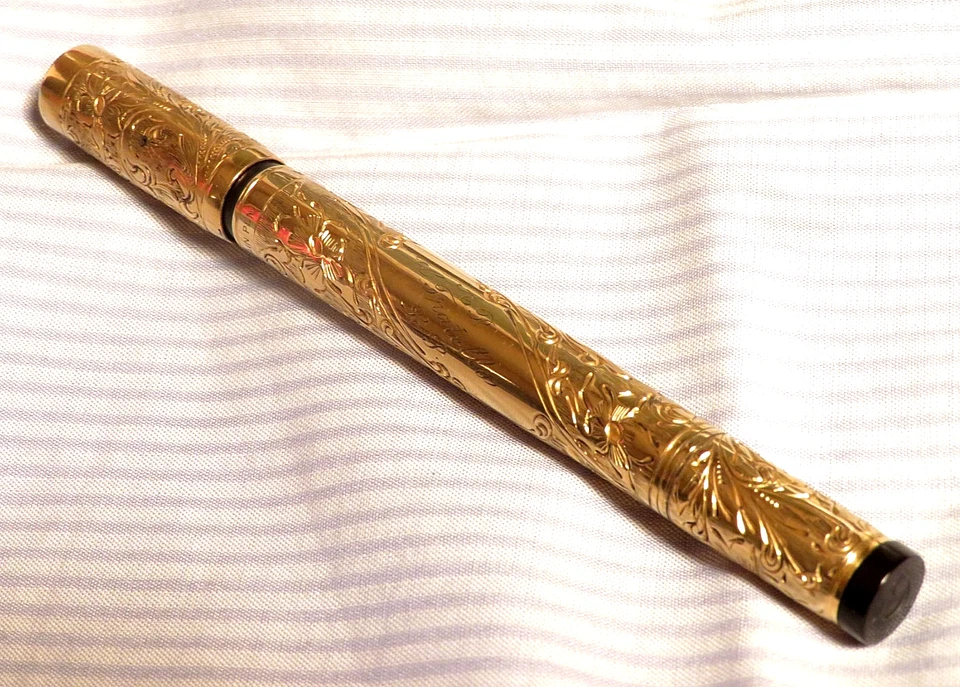 Waterman NO DING 0512 1/2 S caneta de videira gravada à mão limpa - Imagem 3 de 4