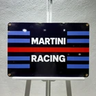 Martini Rusty Racing Heavy Metal Sign- Garage Decor  – 60x40 cm (23.6” × 15.7”)
