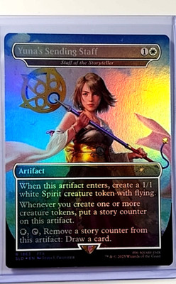 2025 MTG Magic the Gathering SLD Secret Lair Borderless Foil Yunas Sending Staff