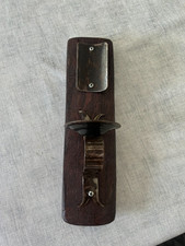 RUSTIC HAND CRAFTED WOOD/METAL CANDLE WALL SCONCE