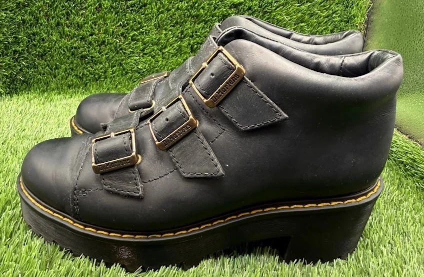 Dr. Martens Coppola Triple Buckle Platform Boots Black Women’s 8 Goth Grunge Y2K - Image 2 of 4
