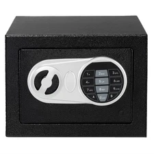 Electronic Password Safe Box Steel Security Home Use 17E Upgraded Design Black