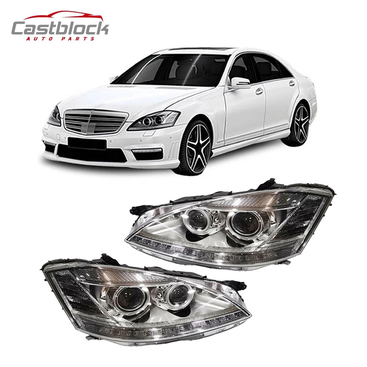 For Mercedes S Class 07-09 Upgrade 2010-2013 W221 S400 S550 AMG