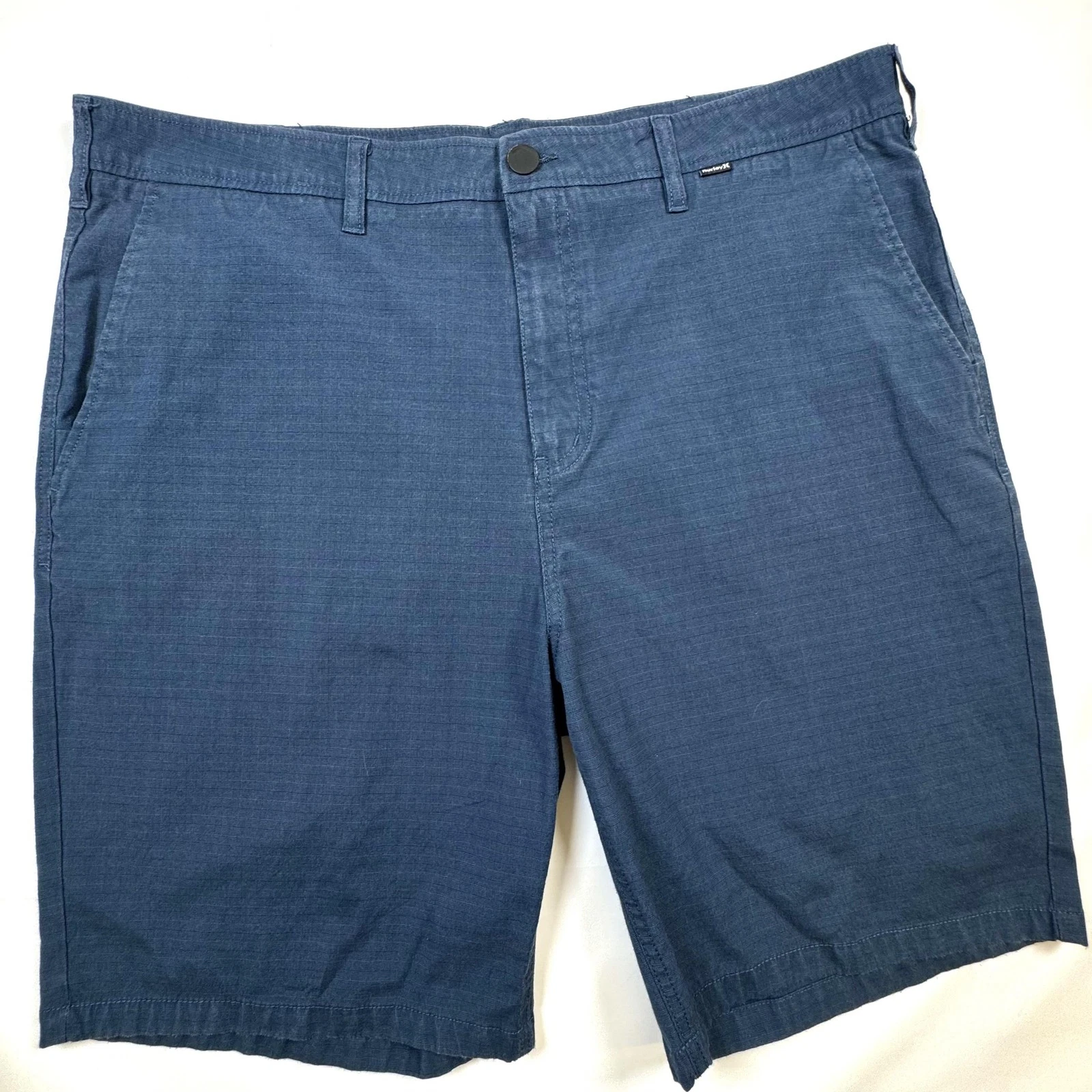 Hurley Shorts Mens 38 Blue Chino Flat Front Casual Golf Pockets Summer