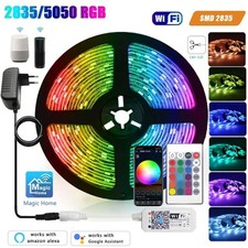 Led Strip Light 12V 5050 2835 Rgb Self-Adhesive Smart Wifi Ribbon 5M 10M 15M 20M