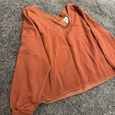 Nike Yoga Top Ladies Size S Burnt Orange/Rust
