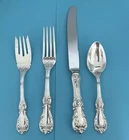 Reed & Barton Burgundy Sterling Silver 4 Piece Dinner Setting - No Monograms