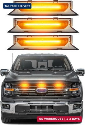 LED Front Grill Light for 2024 2025 2026 Ford F150 XLT Accessories,Direct-Snap B