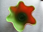  Handkerchief Bowl - RED outside/Green inside Gorgeous Design China BOWL — photo 2