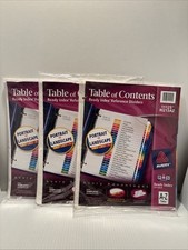 3 Lot Pack/Avery 11125 Ready Index Table Of C...