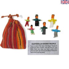 Handmade Guatemalan Worry Dolls - Set of 6 for Imaginative