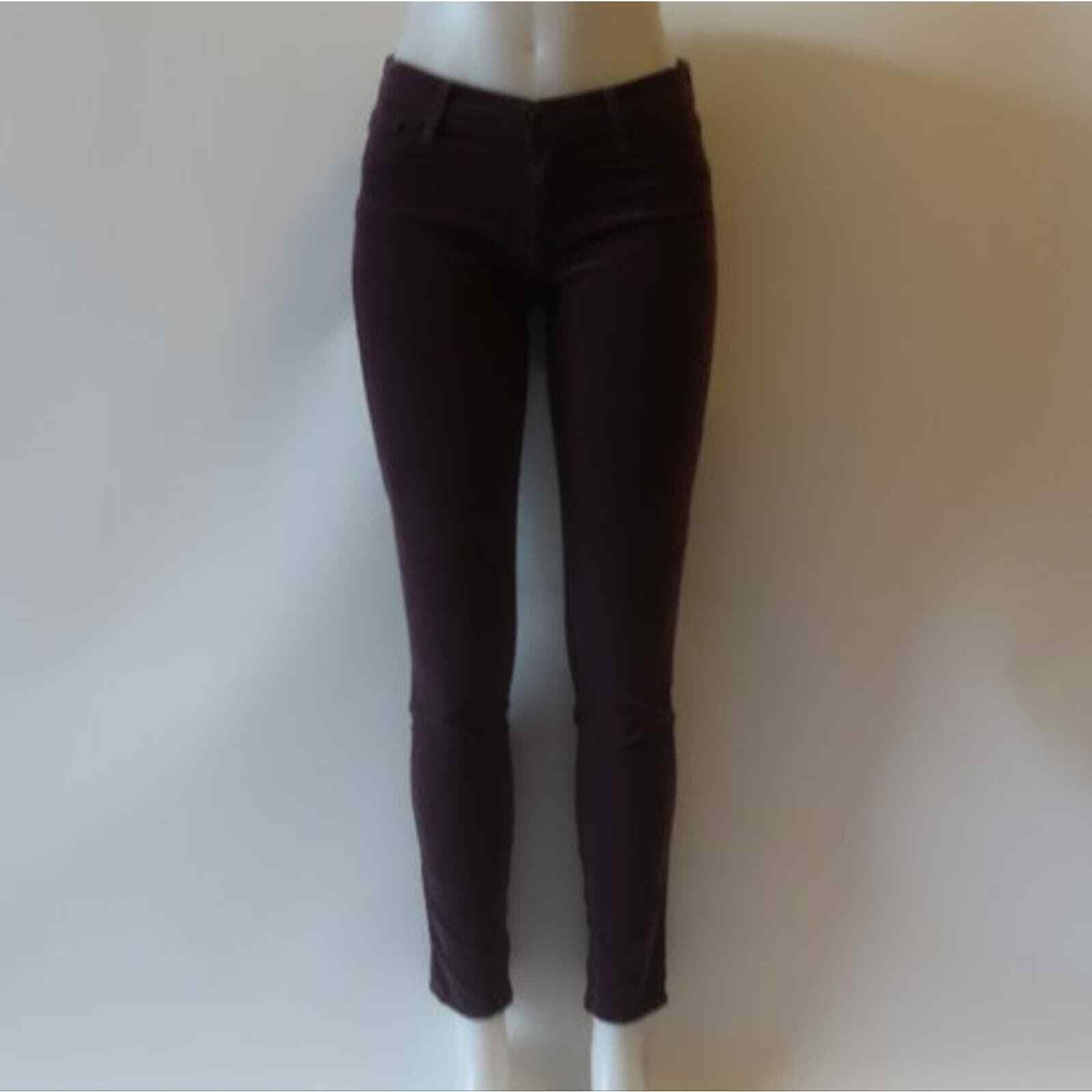 AG Adriano Goldschmied Burgundy Corduroy Legging Super Skinny Stretch Jeans 26 thumbnail 8
