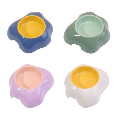 Non-slip Base Pet Slow Feeding Bowls Egg Yolk Shape Pet Feeding Rack Eating Bowl