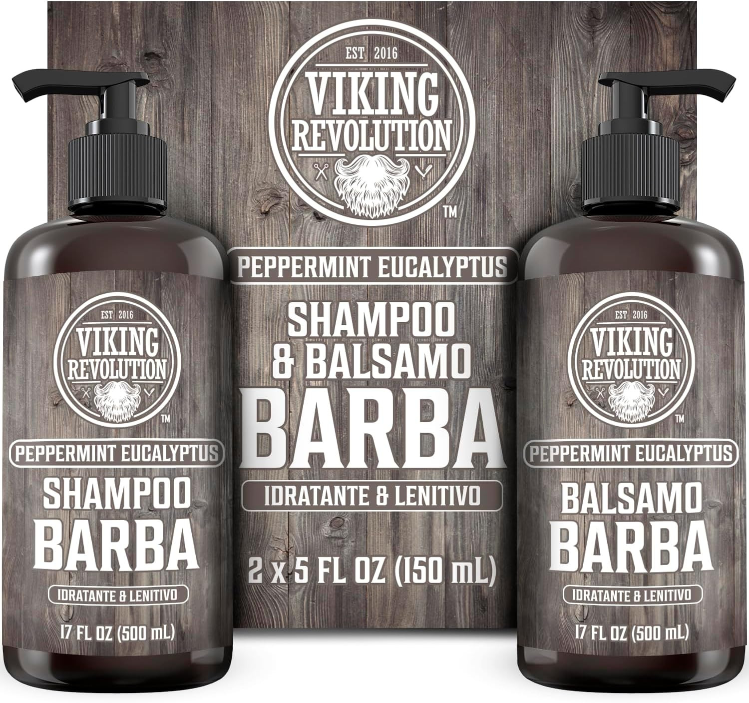 Set Shampoo Barba E Balsamo Olio Di Argan E Jojoba - Ammorbidisce, Lenisce E Rin