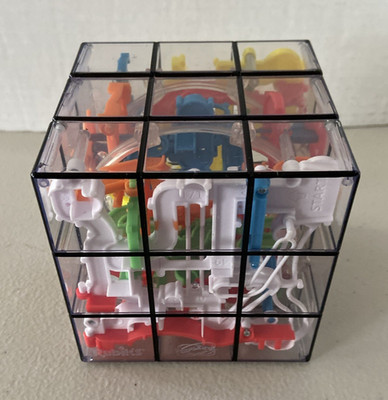 Rubik's Perplexus Fusion 3x3 Gravity 3D Maze Game Toy Cube *preowned*