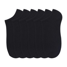 Men's Women Black No Show Low Cut Quarter Sports Running Socks Size 6-8 9-11