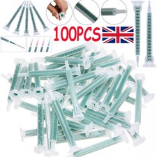 100 Pcs Static Mixer Epoxy Resin Mixing Tube Nozzles Syringe for AB Glue Gun UK