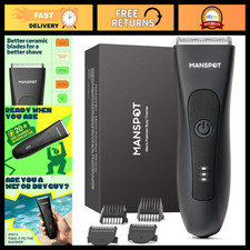 Electric Body Hair Trimmer for Men, Groin  Pubic Shaver, Waterproof Grooming To