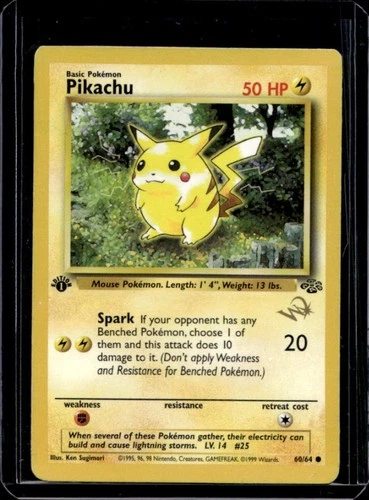 1999 Pokemon Jungle 1st Edition Pikachu #60/64