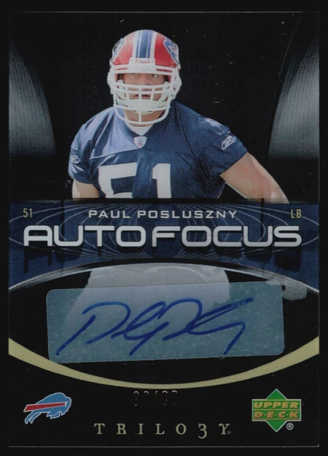 2007 Upper Deck Trilogy Auto Focus PAUL POSLUSZNY Rookie Auto /99