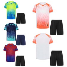 Kids Boys Suit Quick Drying Outfit Teamwear Set 2-Piece V-neck Training Jogging