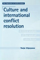 Tarja Vayrynen | Culture And International Conflict Resolution | Taschenbuch