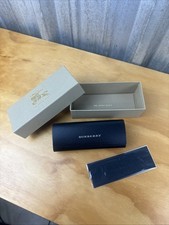 AUTHENTIC BURBERRY EYEGLASSES SUNGLASSES OPTICAL BLACK HARD CASE W/ Box