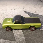 Hot Wheels Custom Fleetside Redline Wheels 1968 Green Black Diecast Truck