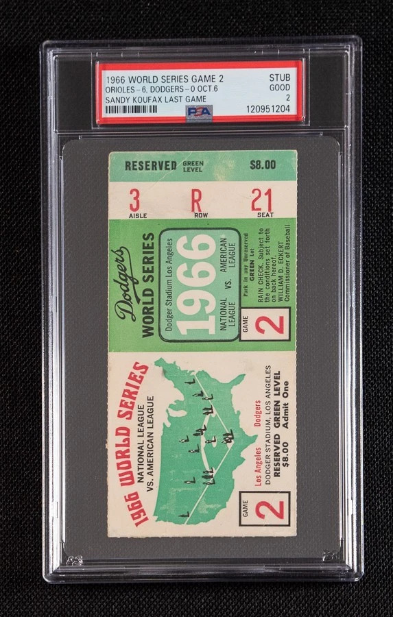 Sandy Koufax 1966 Vintage Sports Ticket Stubs for sale | eBay