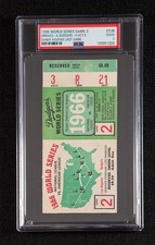 1966 World Series Game 2 ticket stub - Sandy Koufax Last Game - PSA 2