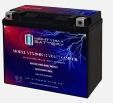 Mighty Max YTX20-BS 12V 18AH 270 CCA, Rechargeable SLA AGM Motorcycle Battery