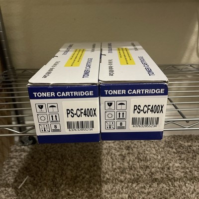 Premium Quality 2  Black CF400X 201X Toner Cartridges For  M252dw M277dw