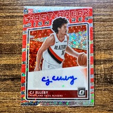 2020-21 Donruss Optic CJ Elleby Fast Break Signatures Disco Prizm Auto FB-CJE RC
