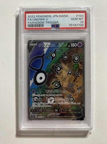 Unown V 103/098 SR Paradigm Trigger PSA 10 Japanese