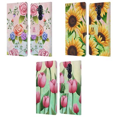 HEAD CASE DESIGNS ORGANIC FLORALS LEATHER BOOK WALLET CASE FOR NOKIA PHONES