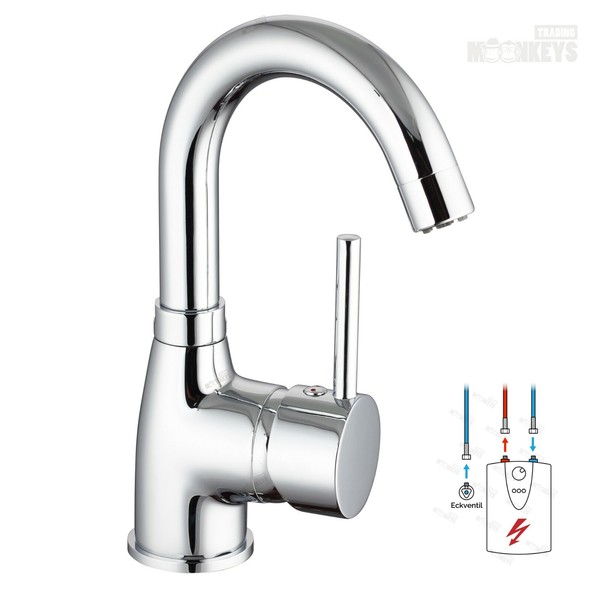 Niederdruck Armatur Bad Waschtischarmatur Mischbatterie Waschbecken Wasserhahn-image