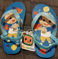 NEW Toddler Boy Flip Flop size L 9/10 Cocomelon JJ -4540
